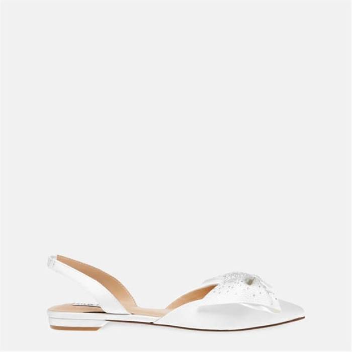 スティーブマデン Steve Madden 【 Women's Cristel Slingbacks Women Ivory Satin 】 レディース レディース アイボリー サテン