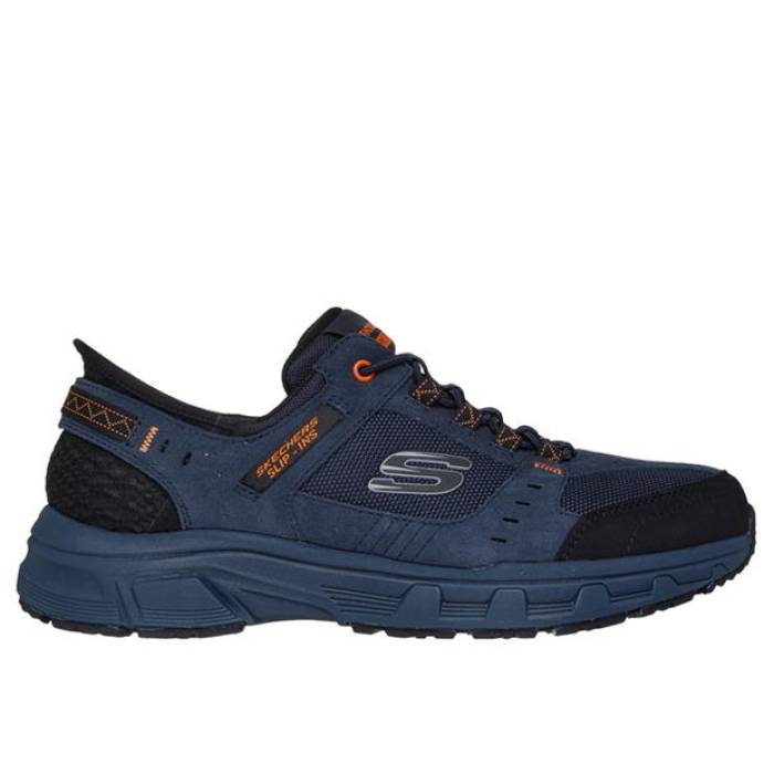 スケッチャーズ Skechers 【 Oak Canyon Slip On Runners Mens Men Navy 】 メンズ メンズ 紺色 ネイビー|スニケス