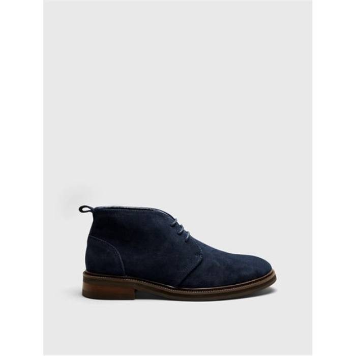 プリティーグリーン Pretty Green 【 Men's Handley Chukka Boots Men Navy 】 メンズ チャッカ ブーツ メンズ 紺色 ネイビー