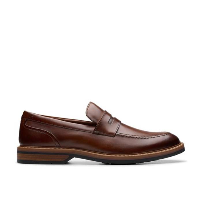 クラークス Clarks 【 Men's Aldwin Step Loafers Men Mid Tan Lthr 】 メンズ ローファー メンズ ミッド