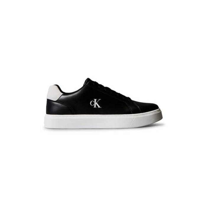 カルバンクライン Calvin Klein 【 Men's Leather Classic Cup Low-Top Trainers Men Black/White 】 メンズ レザー クラシック シューズ スニーカー メンズ 黒色 ブラック 白色 ホワイト|スニケス