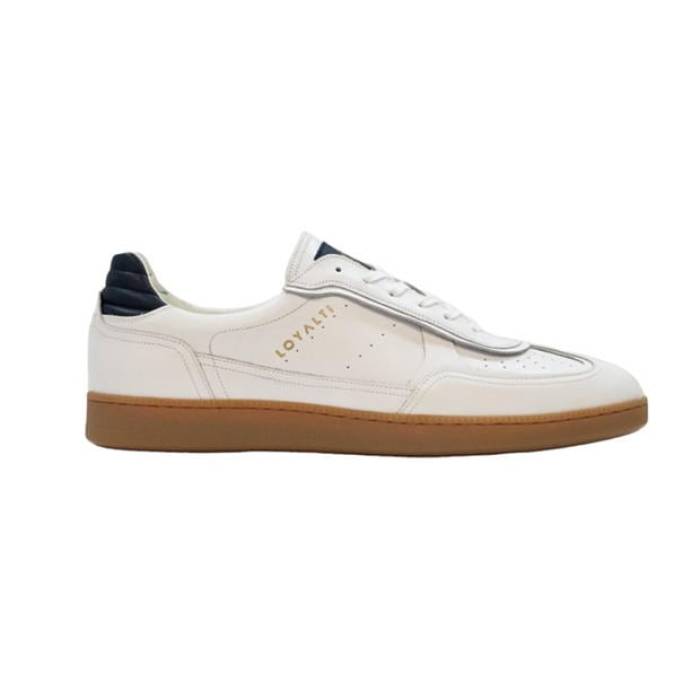 ロイヤルティ Loyalti 【 Kyle Low-Top Trainers Men White/Navy 】 シューズ スニーカー メンズ 白色 ホワイト 紺色 ネイビー