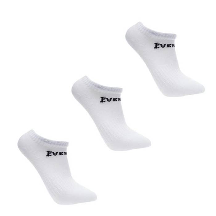 Everlast 【 3 Pack Trainer Socks Childrens Kids White 】 トレーナー ソックス・靴下 ジュニア キッズ 白色 ホワイト