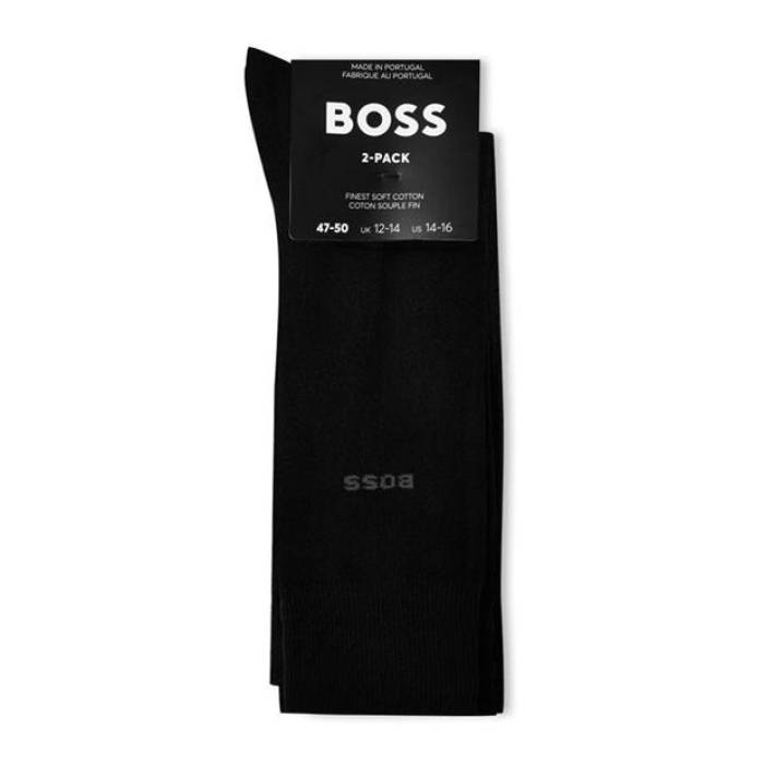 ボス Boss 【 Men's 2 Pack Plain Crew Socks Men Black 001 】 メンズ クルー ソックス・靴下 メンズ 黒色 ブラック|スニケス