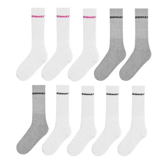 Donnay 【 10 Pack Crew Socks Junior Kids White 】 クルー ソックス・靴下 ジュニア キッズ 白色 ホワイト