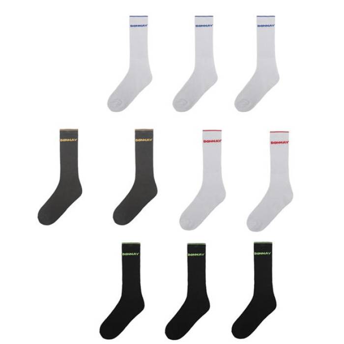 Donnay 【 10 Pack Crew Socks Plus Size Kids Bright Asst 】 クルー ソックス・靴下 ジュニア キッズ
