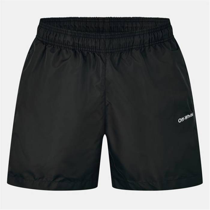 Off White 【 Men\u0027s Swim Shorts Men Black/White 】 メンズ さる股引き メンズ 黒いこと 黒いこと 白いこと 白いこと