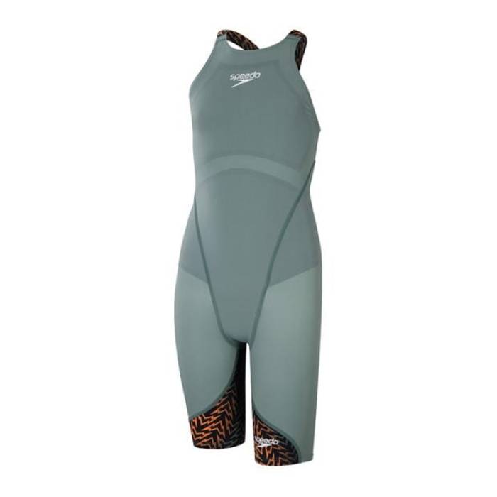 素早さ Speedo 【 Fastskin Junior Ignite Kneeskin Race Swimsuit Kids C. Grn/Blk/Nec. 】 イグナイト 海水着 お坊っちゃん キッズ