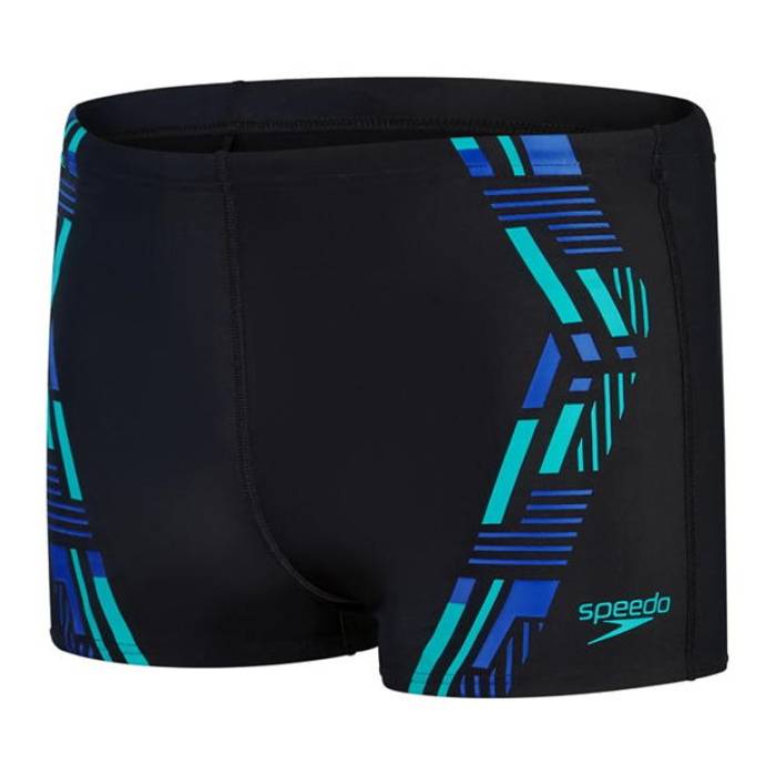 スピード Speedo 【 Tech Print Aquashorts Mens Men Black/Blue 】 テック メンズ メンズ 黒色 ブラック 青色 ブルー