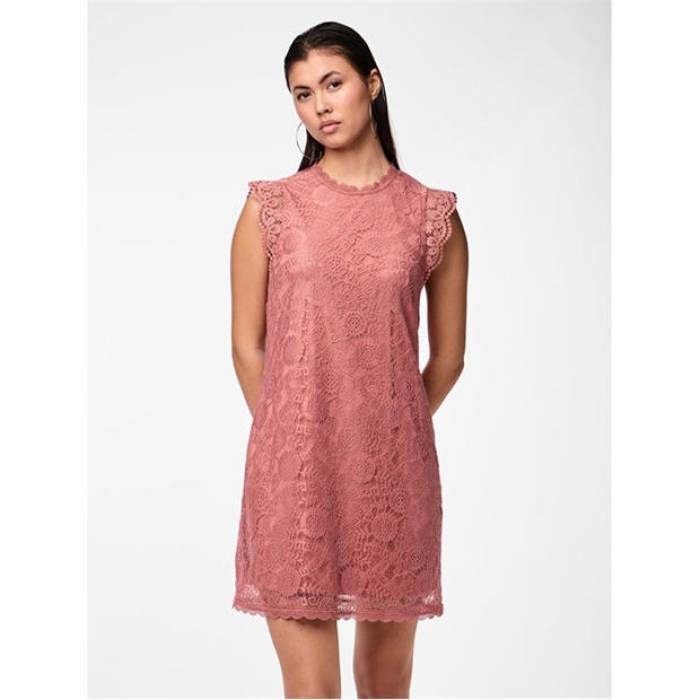 ピーシーズ Pieces 【 Mini Dress Women Canyon Rose 】 御召しもの レディース Rose サクラ色