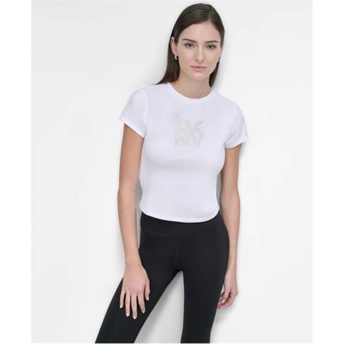 ダナキャランニューヨーク Dkny 【 Women Logo Crop Top Women White 】 レディース ロゴ Crop クロップ レディース 白色 ホワイト