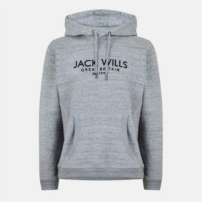 ジャック ウィルス Jack Wills 【 Batsford Logo Hoodie Mens Men Grey Marl 】 ロゴ フーディー パーカー メンズ メンズ 灰色 グレー|スニケス