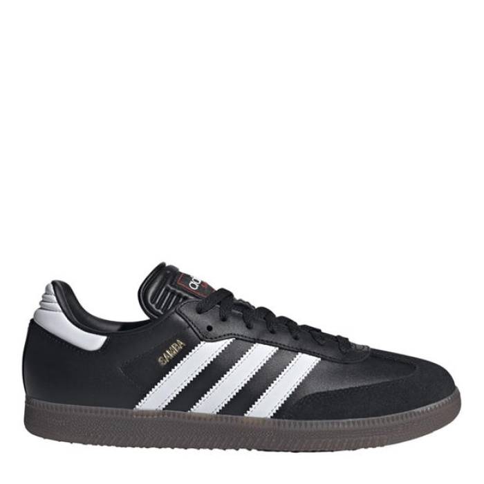 アディダス Adidas 【 Samba Leather Trainers Juniors Kids Black/White 】 サンバ レザー シューズ スニーカー ジュニア キッズ 黒色 ブラック 白色 ホワイト