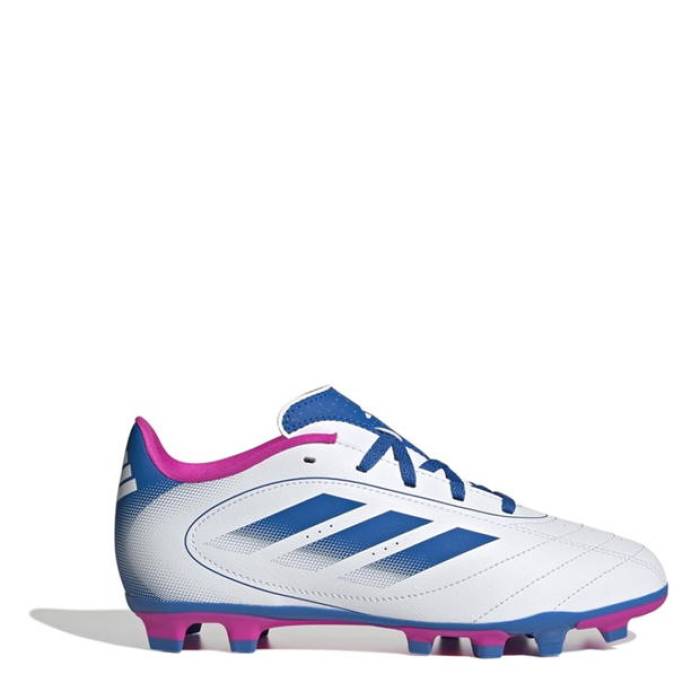 アディダス Adidas 【 Goletto Viii Juniors Firm Ground Football Boots Kids White/Blue/Pink 】 フットボール ブーツ ジュニア キッズ 白色 ホワイト 青色 ブルー pink ピンク
