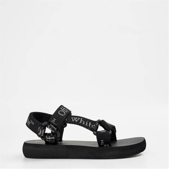 Off White 【 Kids Flat Sandals Kids Black 】 サンダル お坊っちゃん キッズ 黒いこと 黒いこと