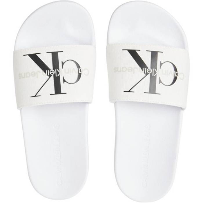 カルバンクライン ジーンズ Calvin Klein Jeans 【 Sliders Women White 】 サンダル レディース 白色 ホワイト