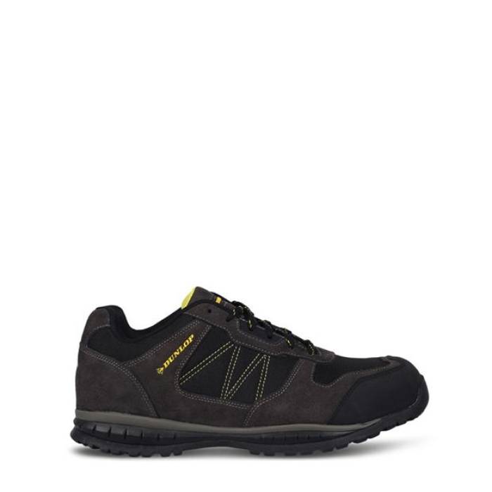 ダンロップ Dunlop 【 Austin Steel Toe Cap Shoes Mens Kids Charcoal/Yellow 】 オースティン Steel スチール写真 旗がしら かぶり笠 シューズ 運動すること靴 メンズ お坊っちゃん キッズ 濃灰色 yellow 黄味がかった・黄色