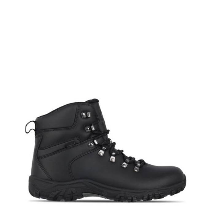 Gelert 【 Leather Waterproof Walking Boots Mens Men Black 】 なめし革 ブーツ メンズ メンズ 黒いこと 黒いこと