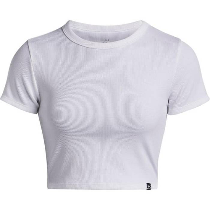 アンダーアーマー Under Armour 【 Rival Rib Crop Top Women White 】 対戦相手 Crop クロップ レディース 白いこと 白いこと
