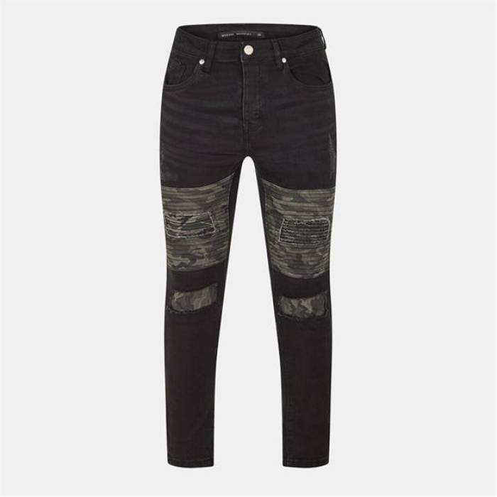 ブレイブソウル Brave Soul 【 Wash Biker Jean Men Charcoal Wash 】 メンズ 暗灰色