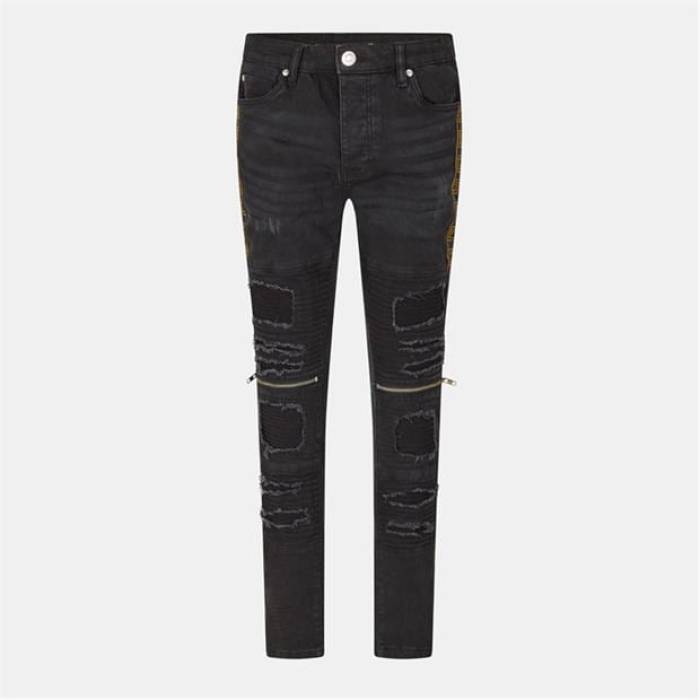 ブレイブソウル Brave Soul 【 Wash Bike Jean With Stitch Detail Men Charcoal Wash 】 メンズ 暗灰色