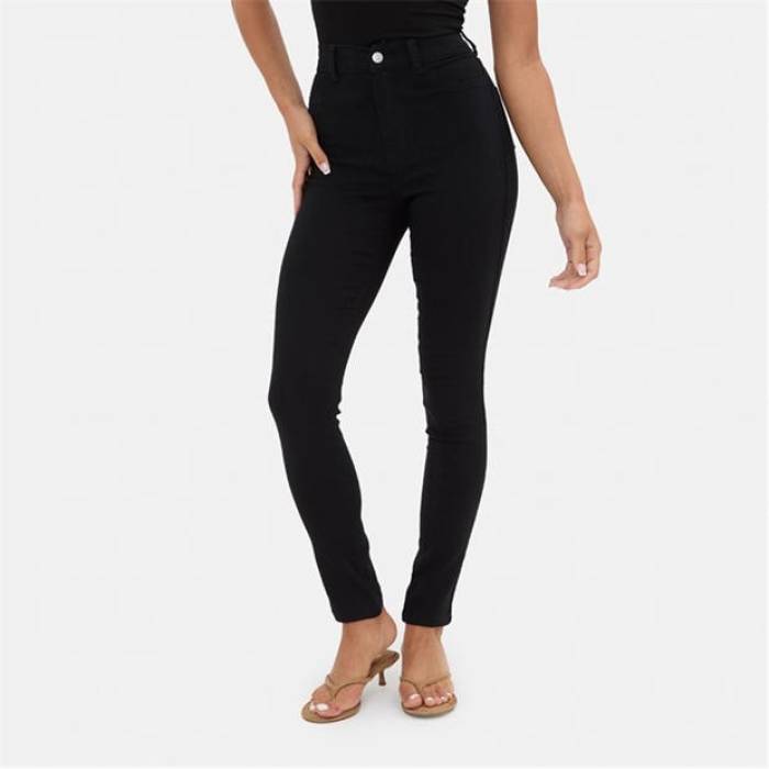 I Saw It First 【 High Waisted Skinny Jean Women Black 】 ご機嫌 スキニー レディース 黒いこと 黒いこと