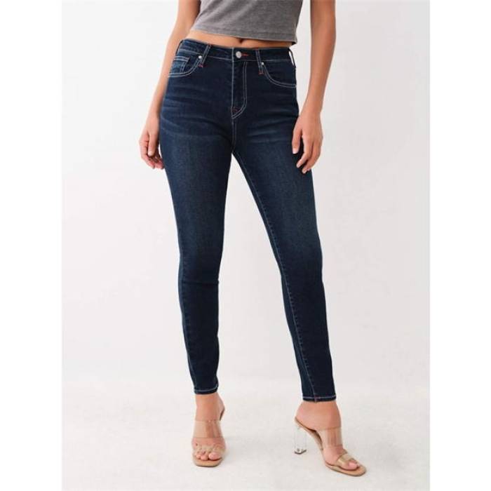 トゥルーレリジョン True Religion 【 Halle High Rise Skinny Jeans Mens Women Dark Scorchd 】 ハイ ライズ スキニー ジーンズ メンズ レディース 16,310円