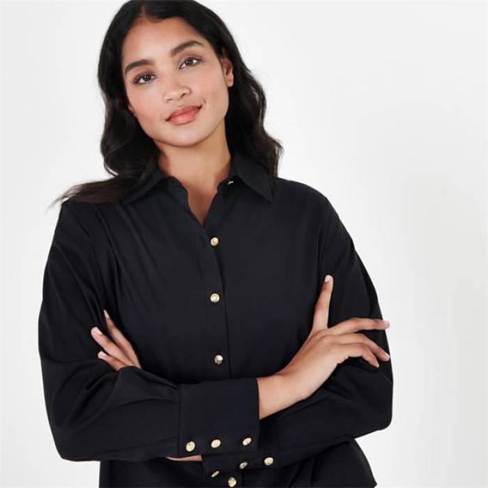 Biba 【 Branded Shirt Ladies Women Black 】 レディース 黒色 ブラック