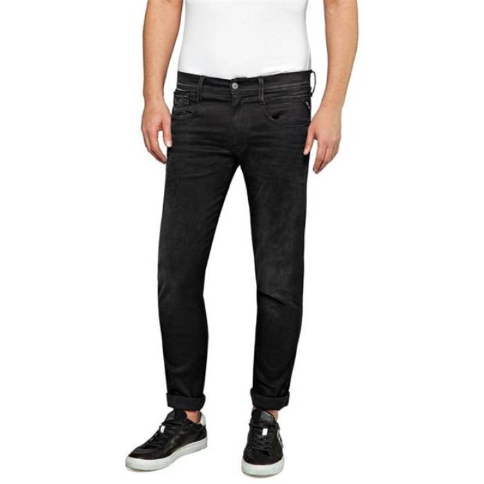 リプレイ Replay 【 Hyperflex Anbass Slim Jeans Men Wash Blk 098 】 slim スリム ジーンズ メンズ|スニケス