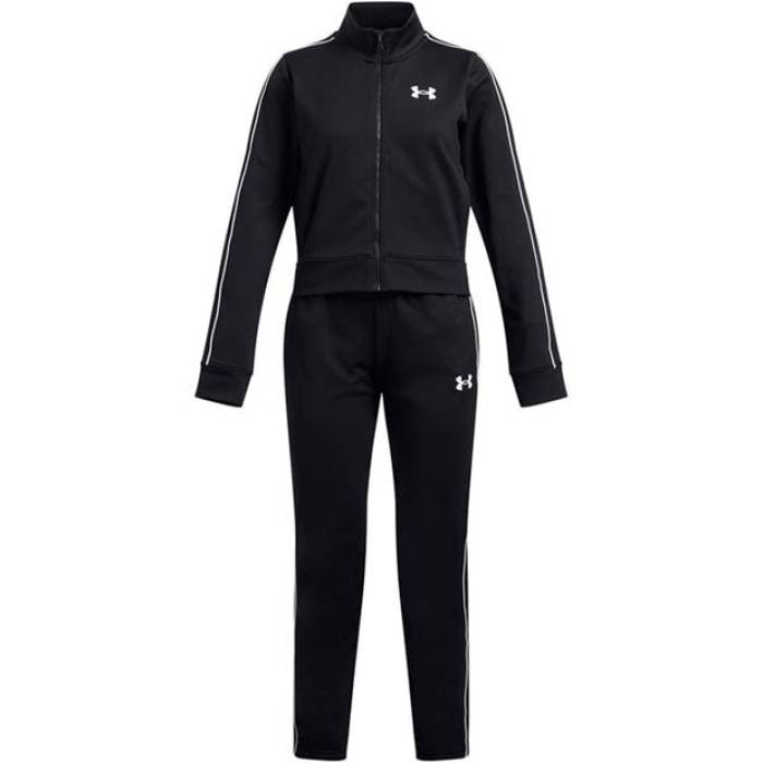アンダーアーマー Under Armour 【 Icon Knitted Cropped Performance Tracksuit Kids Black 】 アイコン 演技 お坊っちゃん キッズ 黒いこと 黒いこと