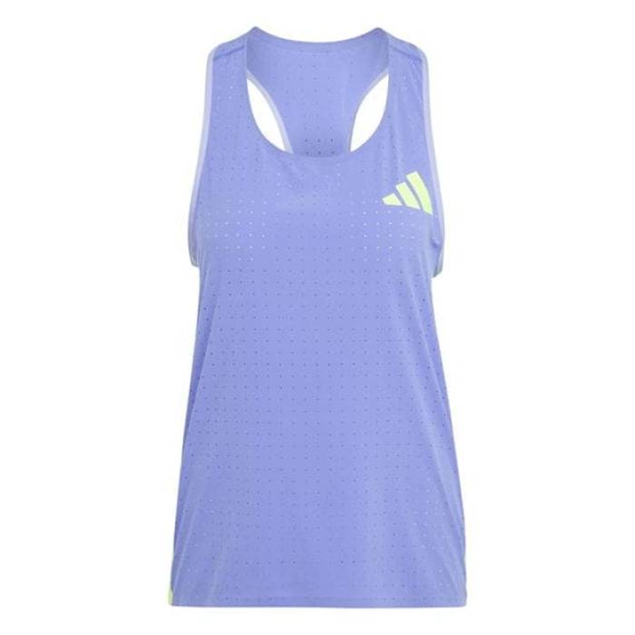 アディダス Adidas 【 Adizero Promo Tank Running Vest Womens Women Cobalt Blue 】 アディゼロ タンクトップ ベスト レディース レディース 青色 ブルー|スニケス