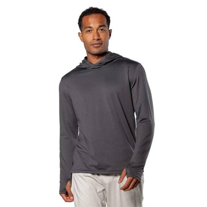 ネイサン Nathan 【 Performance Hoodie Men Dark Charcoal 】 パフォーマンス フーディー パーカー メンズ チャコール