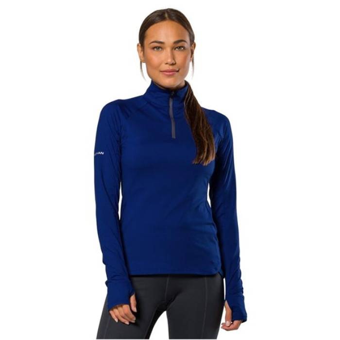 ネイサン Nathan 【 Tempo/4 Zipped Long-Sleeve Performance Top Women Sodalite Blue 】 パフォーマンス レディース 青色 ブルー
