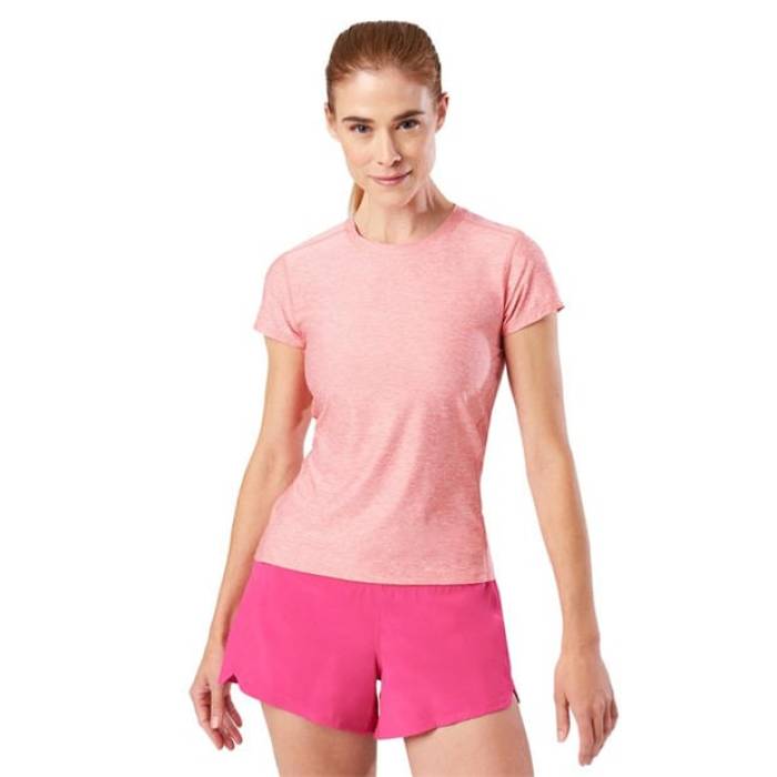 ネイサン Nathan 【 Qualifier Short-Sleeve Performance Running Top Women Coral Heather 】 性能 レディース heather ギョリュウモドキ Tシャツ・カットソー-レディースファッション