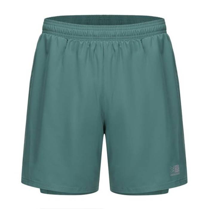 Karrimor 【 2 In 1 Running Shorts Mens Men Green Spruce 】 さる股引き メンズ メンズ green 緑・緑であること