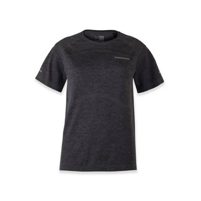 Karrimor 【 Xlite Ladies Seamless Running T-Shirt Women Black Marl 】 ティーシャツ レディース 黒いこと 黒いこと トップス-レディースファッション