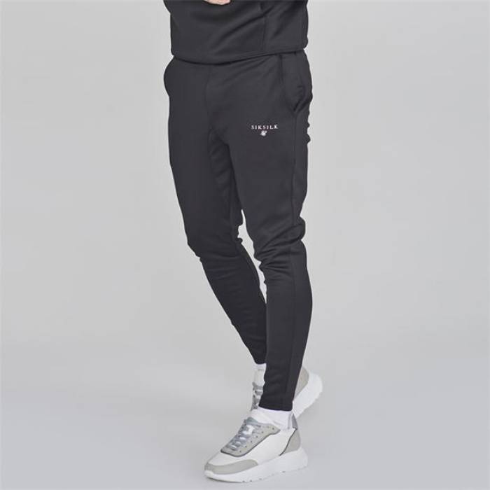 シックシルク Siksilk 【 Poly Joggers Adults Men Black 】 ジョガーパンツ メンズ 黒色 ブラック｜スニケス
