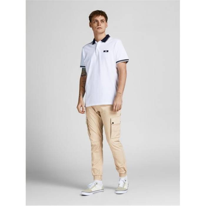 Jack And Jones 【 Cuffed Cargo Trousers Men White Pepper 】 カーゴ メンズ 白色 ホワイト