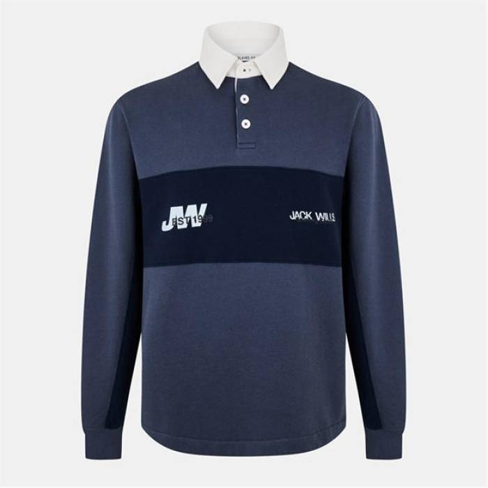ジャック ウィルス Jack Wills 【 Jw Logo Crew Sweatshirt Men Night Sky 】 ロゴ クルー スウェット トレーナー メンズ ナイト スカイ