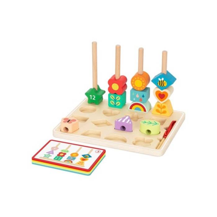 Tooky Toy 【 Wooden Beads Sequencing Toy Set Unisex Multi 】 ユニセックス