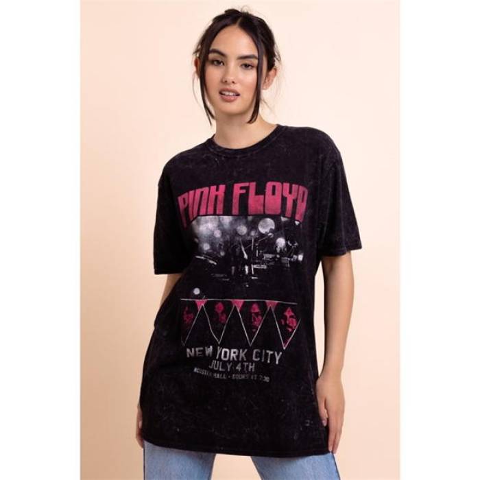 デイジーストリート Daisy Street 【 Women's Pink Floyd Regular Fit T-Shirt Women Black Wash 】 レディース pink ピンク Tシャツ レディース 黒色 ブラック|スニケス