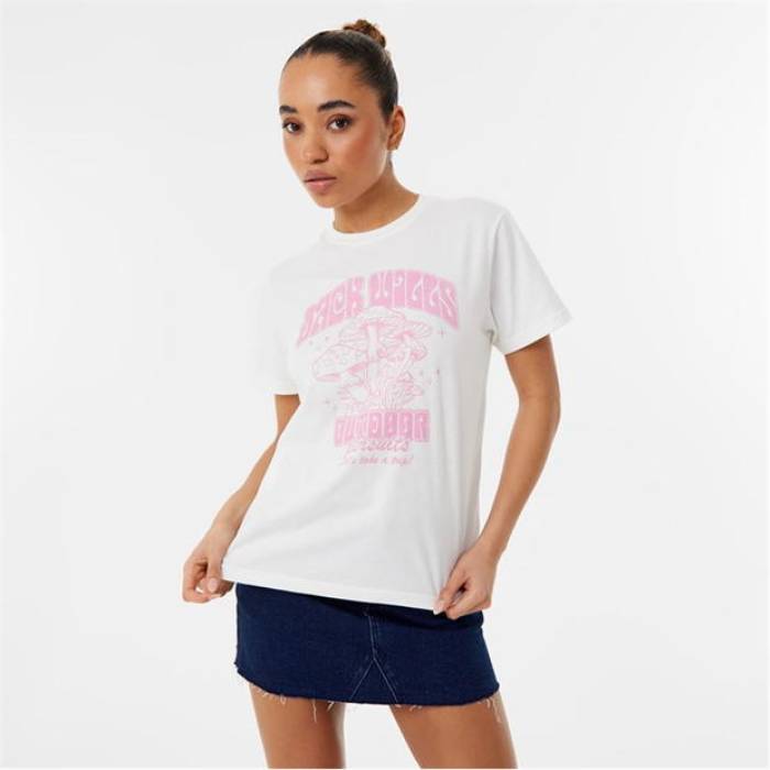ジャック ウィルス Jack Wills 【 Graphic T-Shirt Women White 】 グラフィック Tシャツ レディース 白色 ホワイト