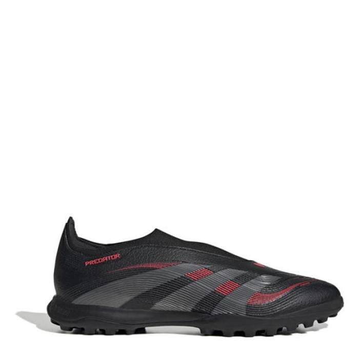 アディダス Adidas 【 Predator League Laceless Astro Turf Football Boots Men Black/Grey 】 プレデター ターフ フットボール ブーツ メンズ 黒色 ブラック 灰色 グレー｜スニケス