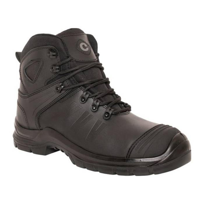 Contractor 【 Unisex Kids\u0027 Contrac Safety Steel Toe Cap Boot Kids Black 】 Steel スチール写真 旗がしら かぶり笠 ブーツ お坊っちゃん キッズ 黒いこと 黒いこと