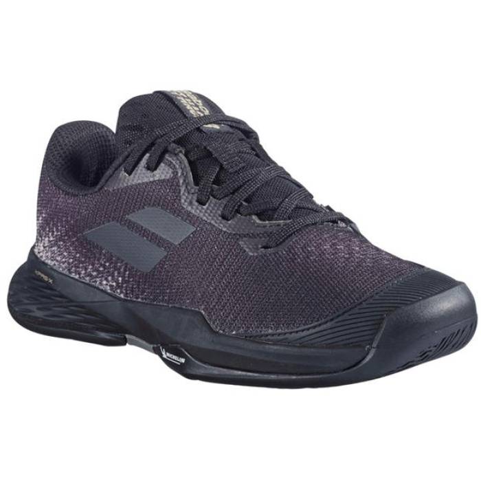 Babolat 【 Kids\u0027 Jet Mach Court Tennis Shoes Kids Black/Gold 】 厚地の外套 庭球 シューズ 運動すること靴 御坊っちゃん キッズ 黒いこと 黒いこと ゴールド