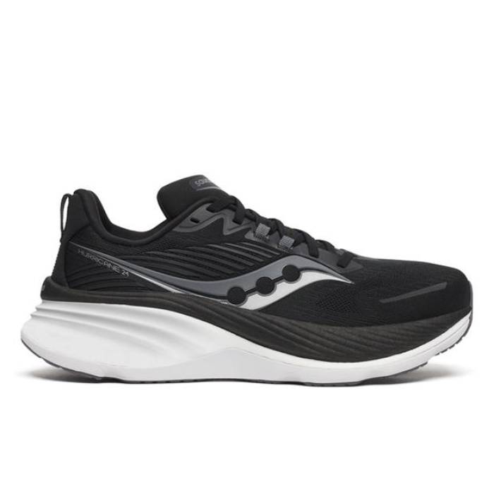サッカニー Saucony 【 Hurricane 24 Men Black/Carbon 】 ハリケイン メンズ 黒いこと 黒いこと 炭素