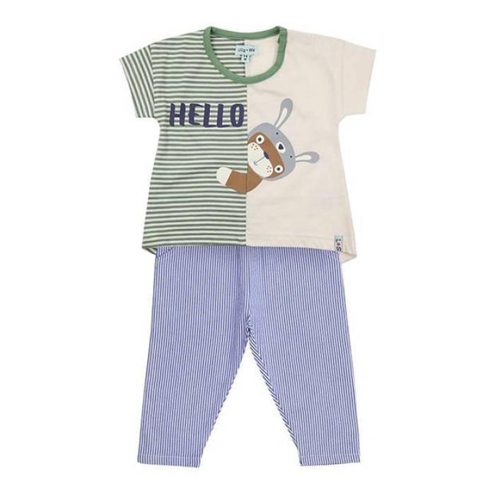 Lilly And Sid 【 Kids' Pyjama Set, Top And Trouser Kids Multi 】 パジャマ ジュニア キッズ