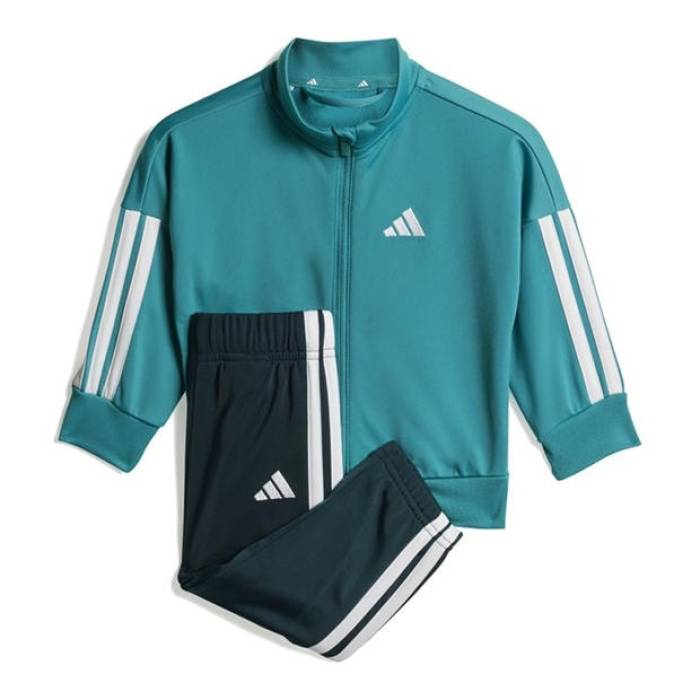 アディダス Adidas 【 3-Stripe Essentials Climacool Track Suit Infants Kids Teal/White 】 クライマクール 貨物自動車 背広 お坊っちゃん キッズ 白いこと 白いこと