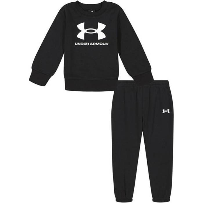 アンダーアーマー Under Armour 【 Armour Big Logo Set Infant Boys Kids Black/White 】 ロゴ ジュニア キッズ 黒色 ブラック 白色 ホワイト