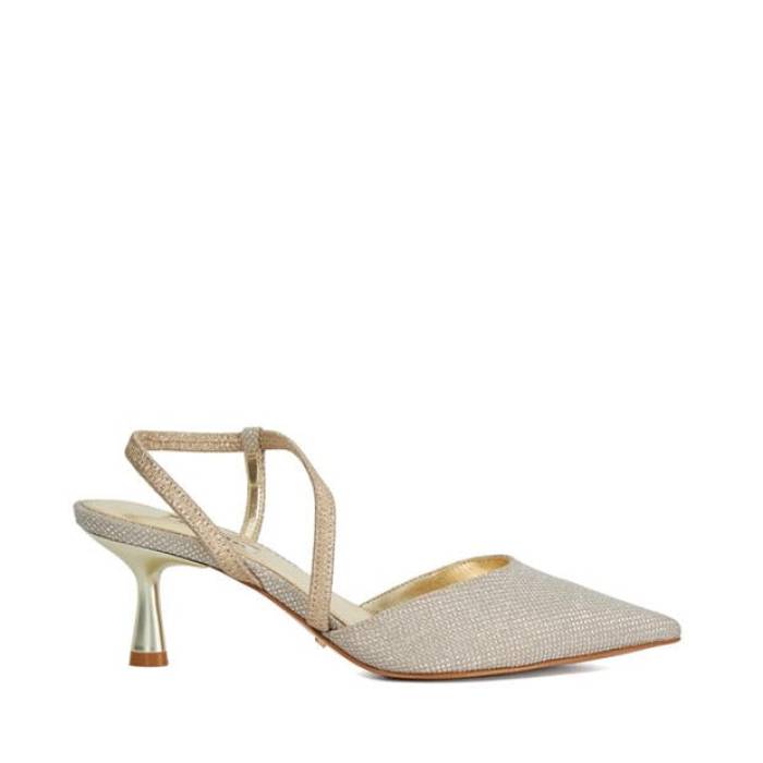 デューンロンドン Dune London 【 Women\u0027s Citrus Leather Heeled Mules Women Gold 】 レディース なめし革 レディース ゴールド